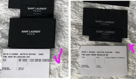 fake ysl authenticity card|how to spot a fake YSL bag.